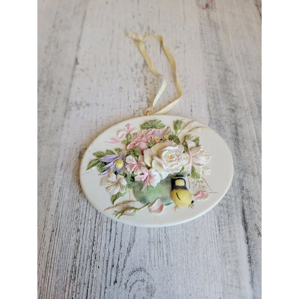 Hallmark garden bouquet ornament xmas‎ flower bird
